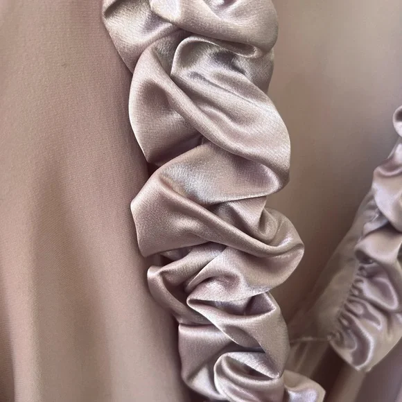 Joseph Ribkoff Satin Ruffle Wrap Blouse - Picture 6 of 7